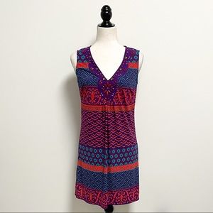 Hale Bob V Neck Sleeveless Beaded Rhinestones